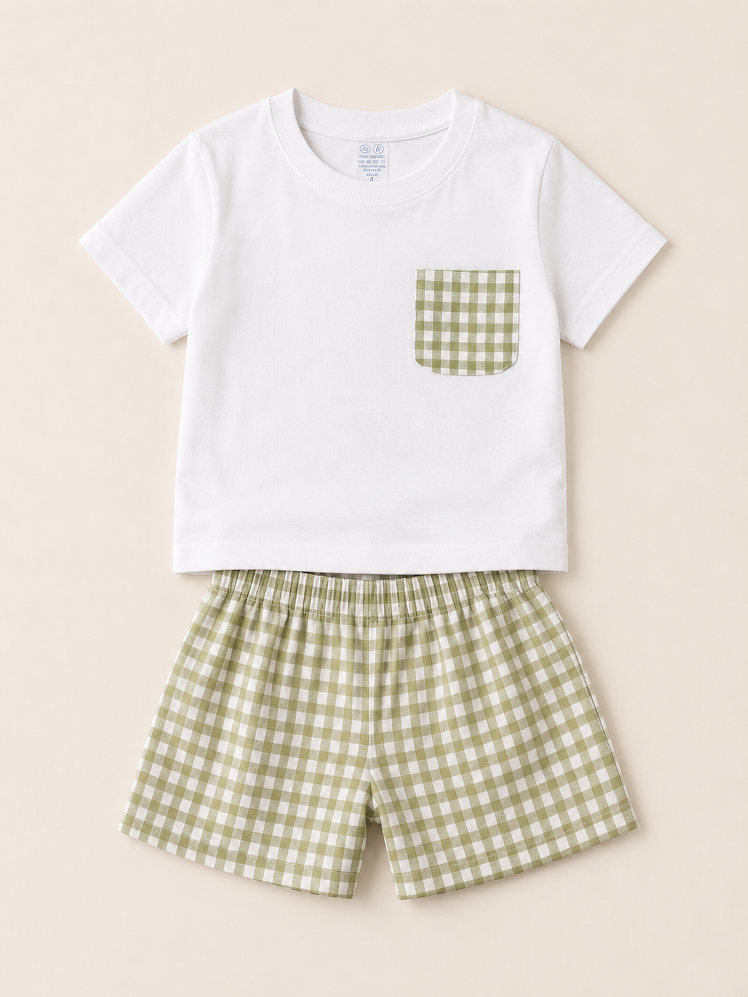 Conjunto Calção-TShirt (Xadrez Verde)